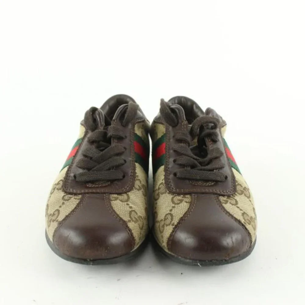 Gucci 1.5 US Kids Size Monogram GG Web Sneaker 322G1G